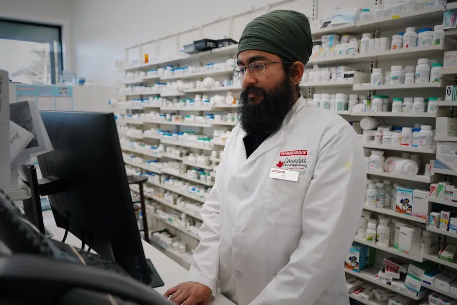 Pharmacist at Counter