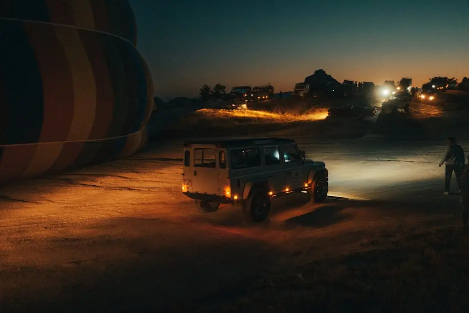 Off-road Vehicle on the Dirt Ground