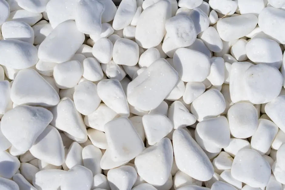 White Stones in Close-up Shot