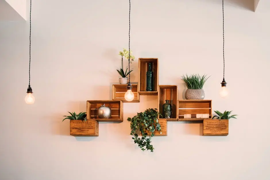 Crates Mounted On Wall