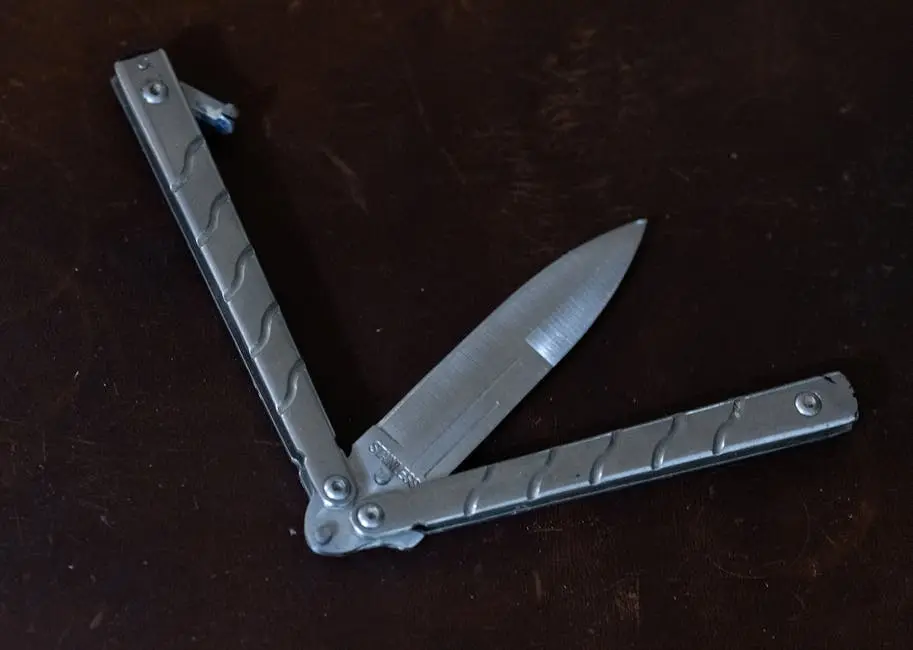 Close-up of a Butterfly Knife