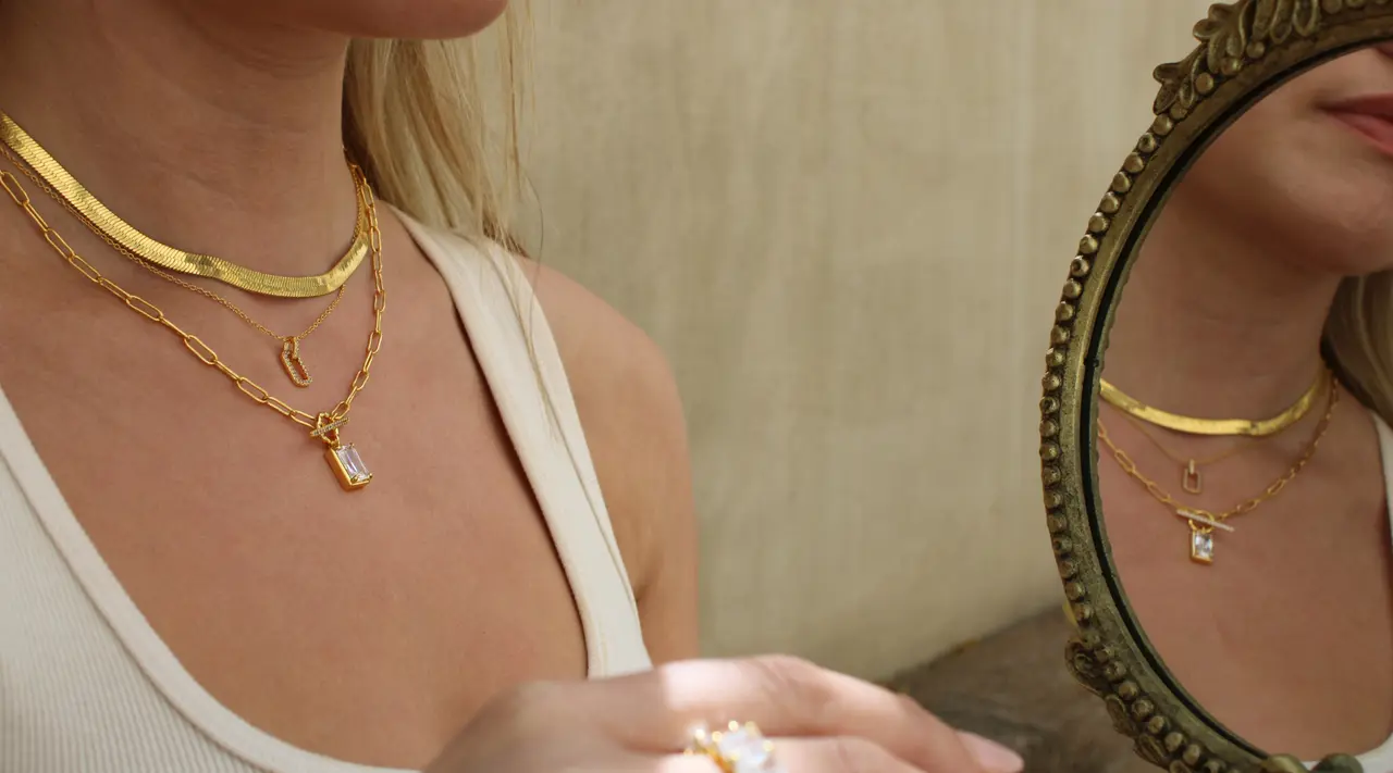 dainty gold chain necklace by malibu sunday