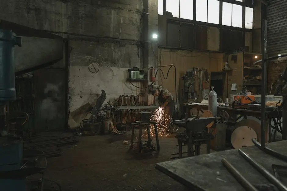 Man Weld a Metal with a Welding Machine