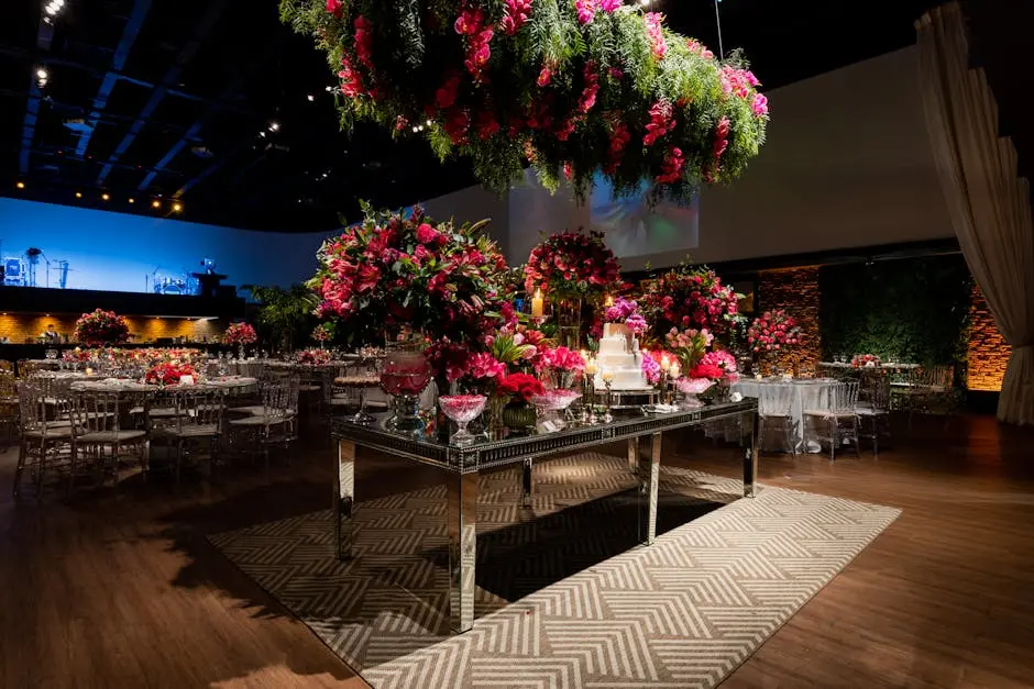 Floral Decor of Wedding Reception Venue