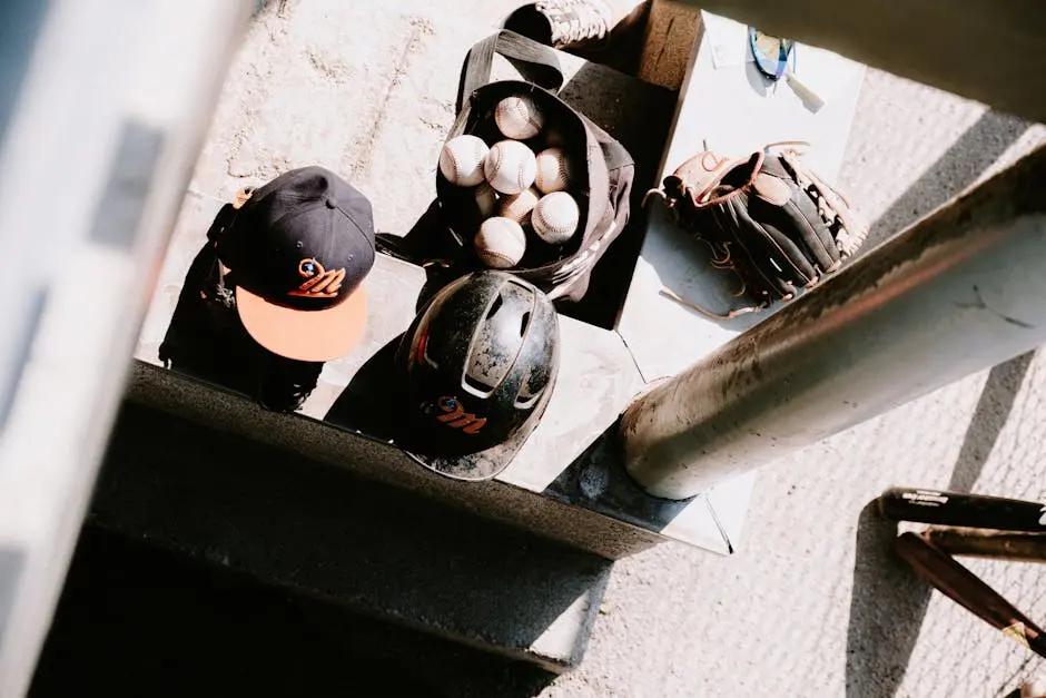 Cap, Helmet, Gloves and Bag with Balls