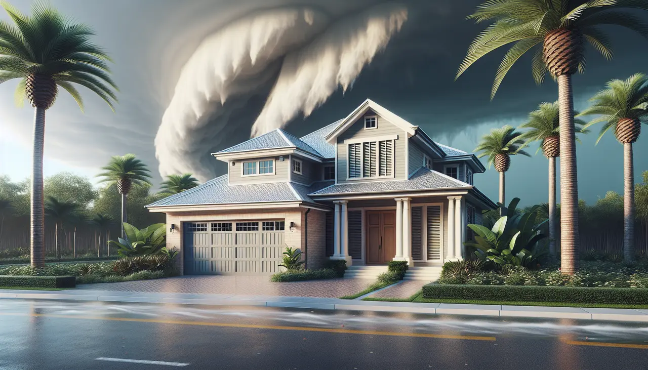 hurricane florida home with a garage