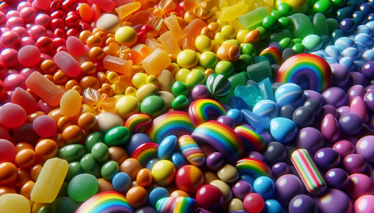 rainbow assorted candy