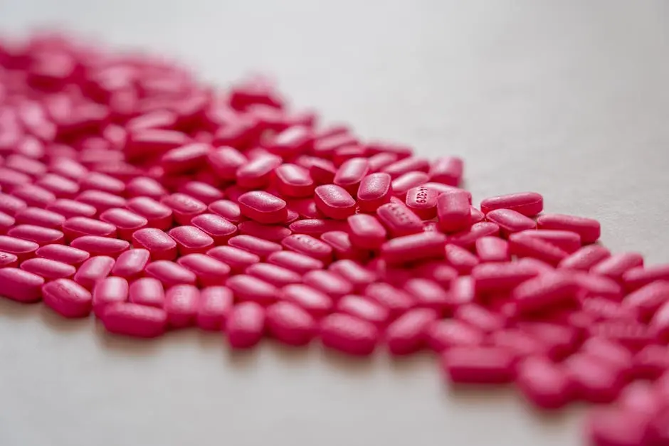 Pink Medicines on White Surface