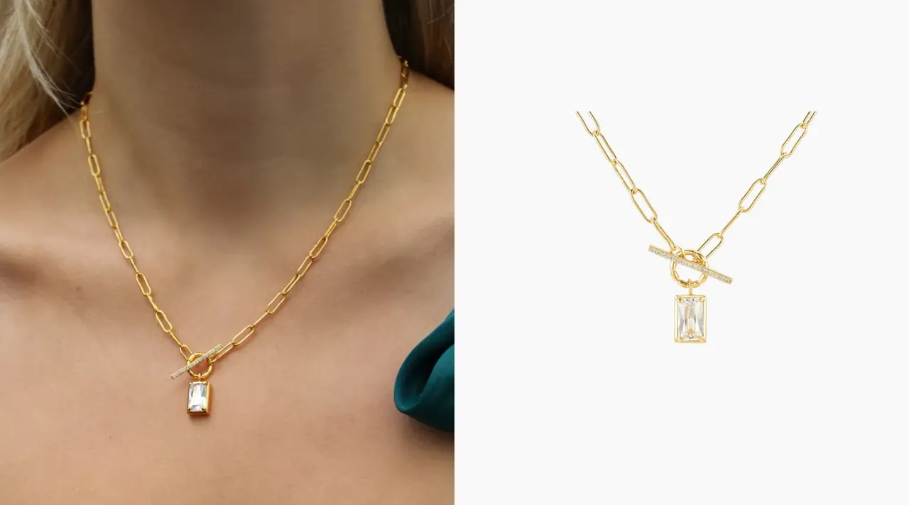 hayden toggle dainty gold chain necklace