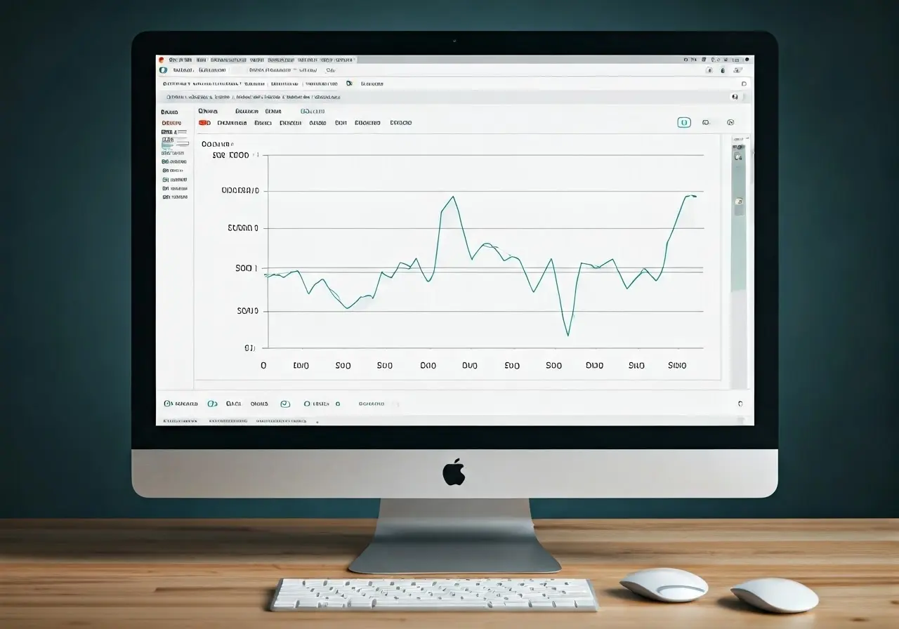 Computer screen displaying YouTube analytics and video views graph. 35mm stock photo