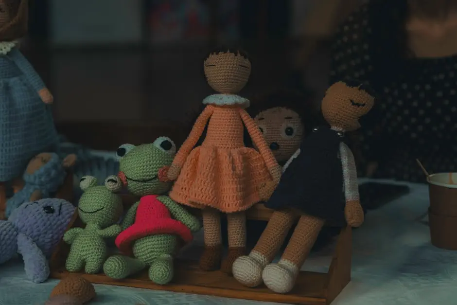 Handmade Knitted Dolls and Dragon Stuffed Animals