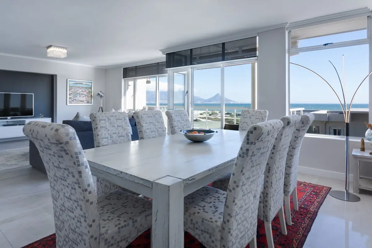 Rectangular White Wooden Table With Chairs