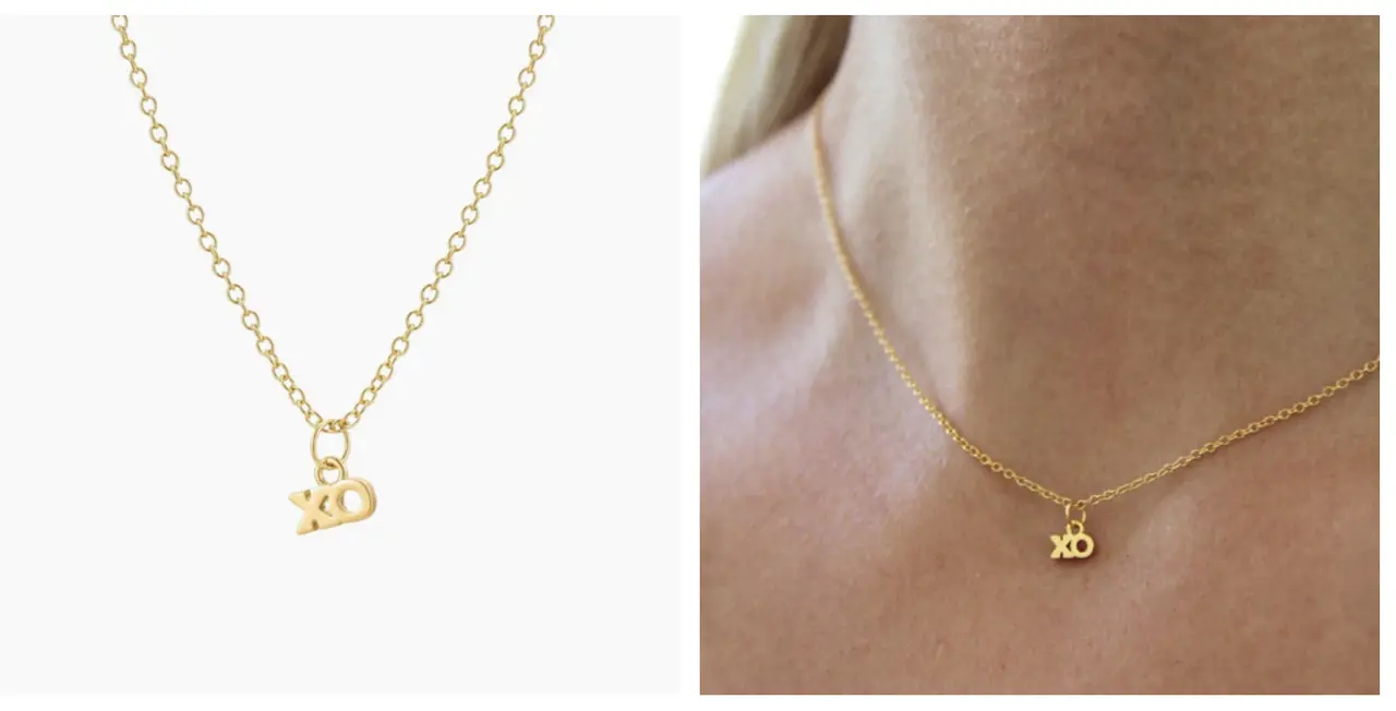 xo dainty necklace