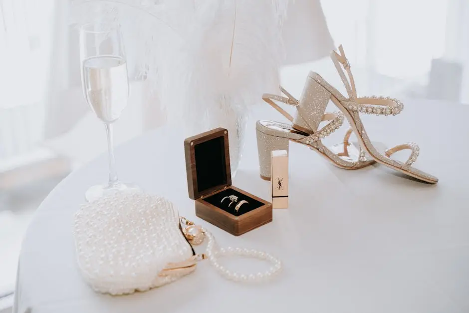 Wedding Accessories on a Table