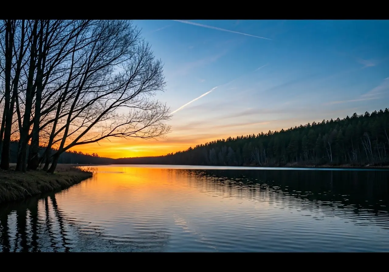 A serene landscape symbolizing tranquility and mental wellness. 35mm stock photo