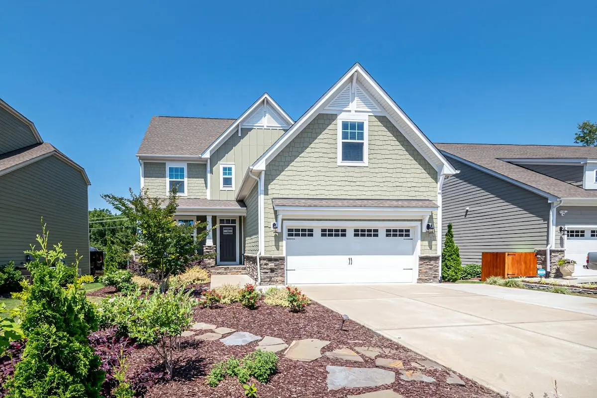 Garage Door in House in Village