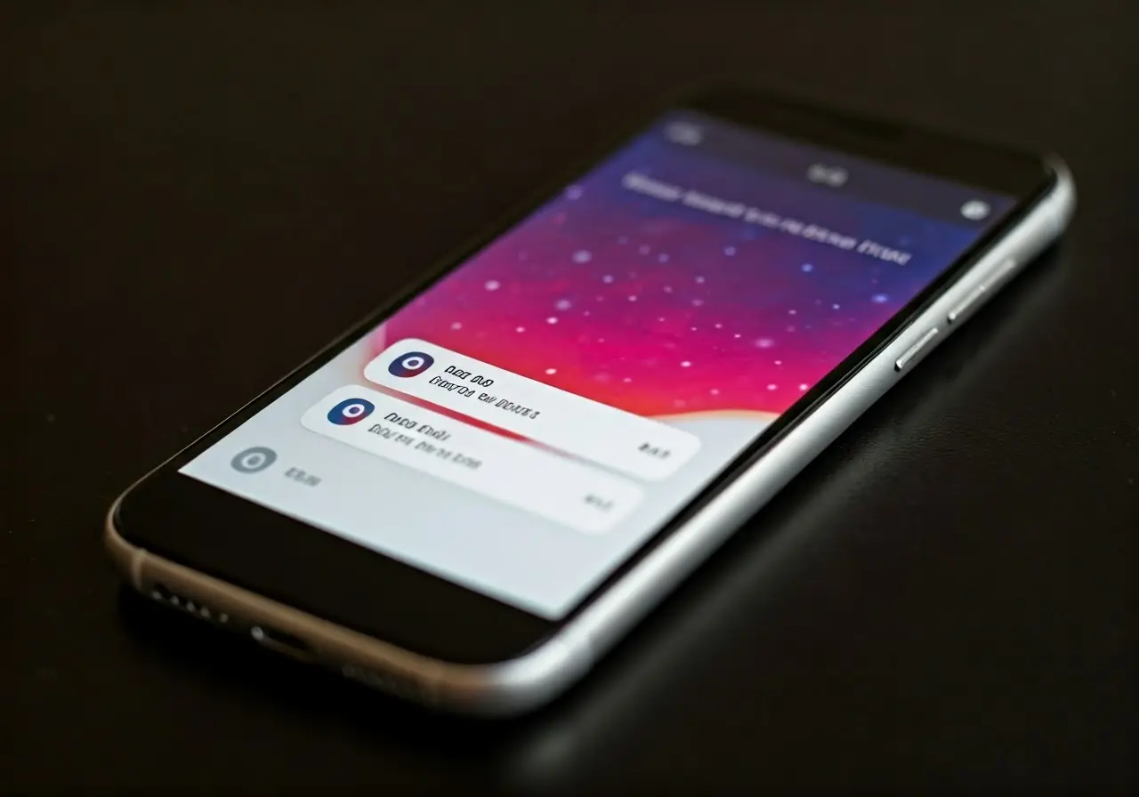 A smartphone displaying Instagram likes increase on its screen. 35mm stock photo