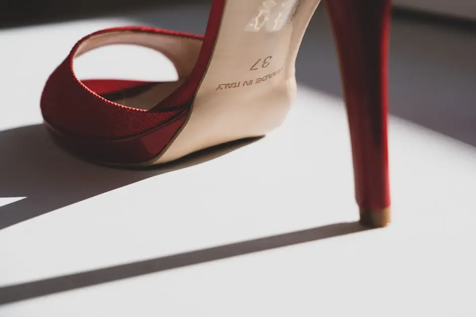 A Photo Of a Red High Heels