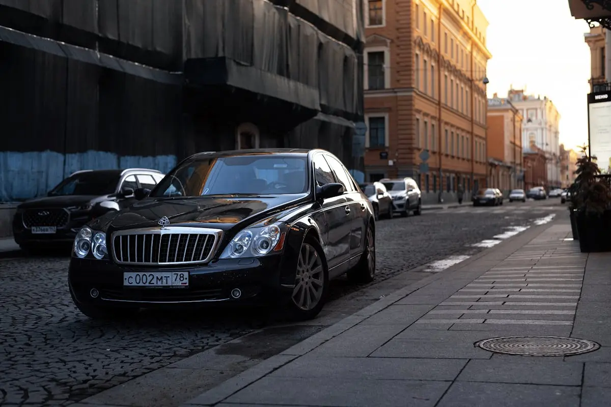 Black Maybach Car Parked on a City Street