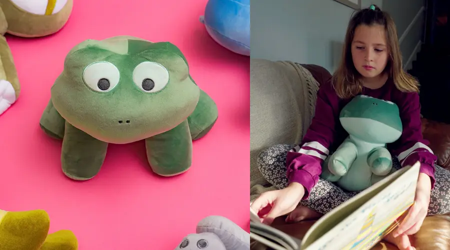 frog plushie from snuggie buggies 