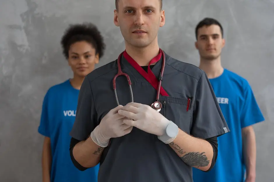 Man in Blue Scrub Suit