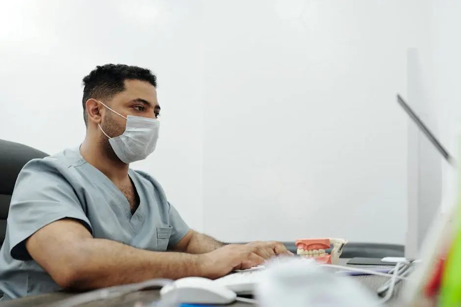 Doctor Sitting by the Desk