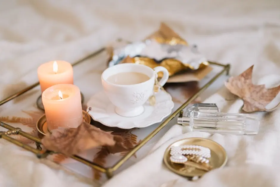 Morning Coffee and Candles on a Tray