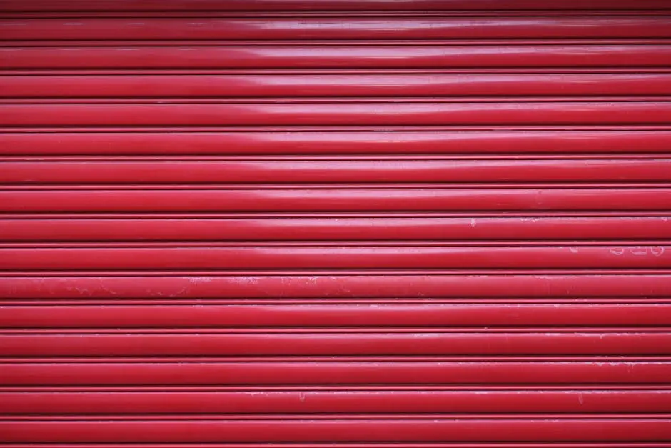 Red Roll Up Door