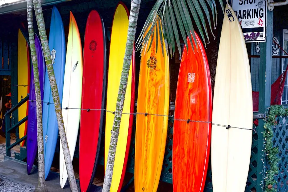 Assorted Colors Of Surfboard