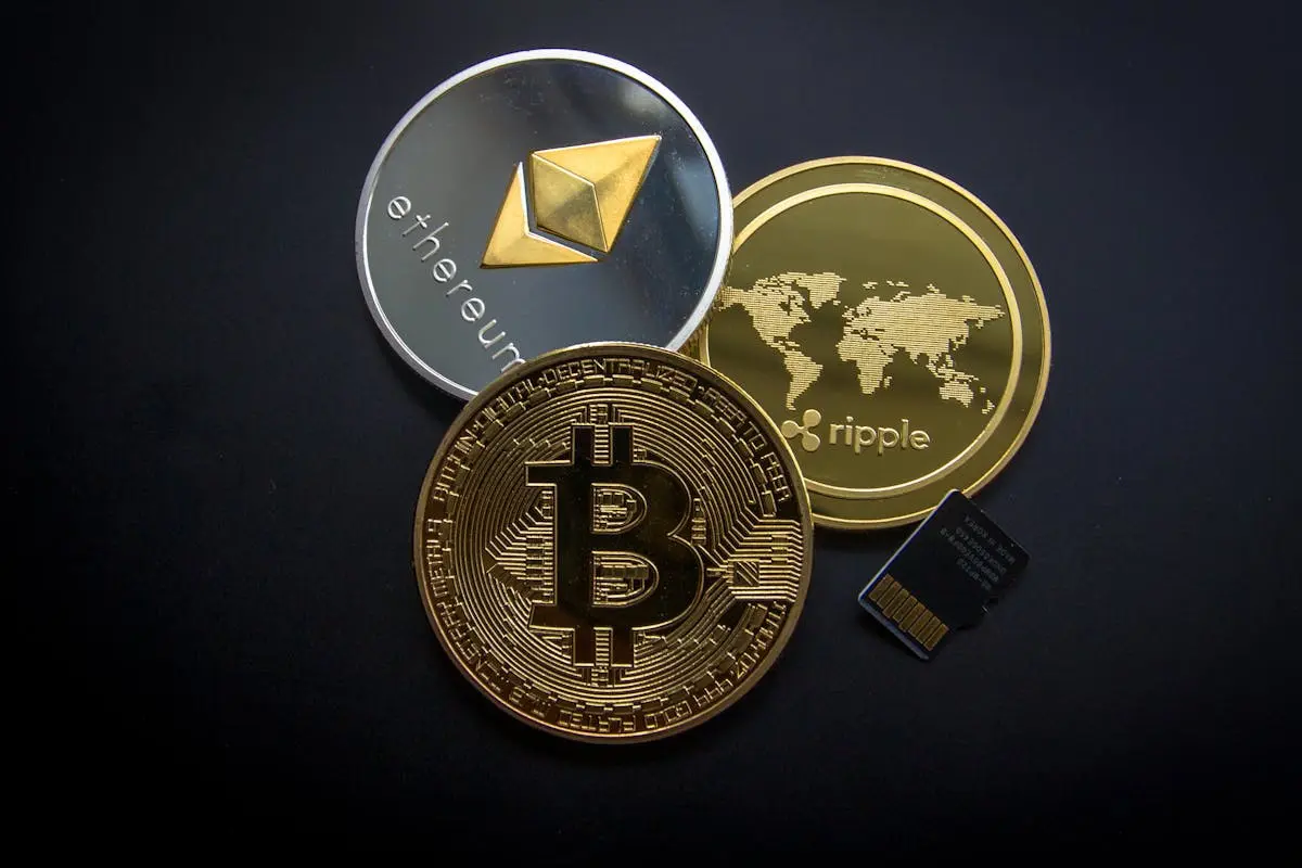 Ripple, Etehereum and Bitcoin and Micro Sdhc Card