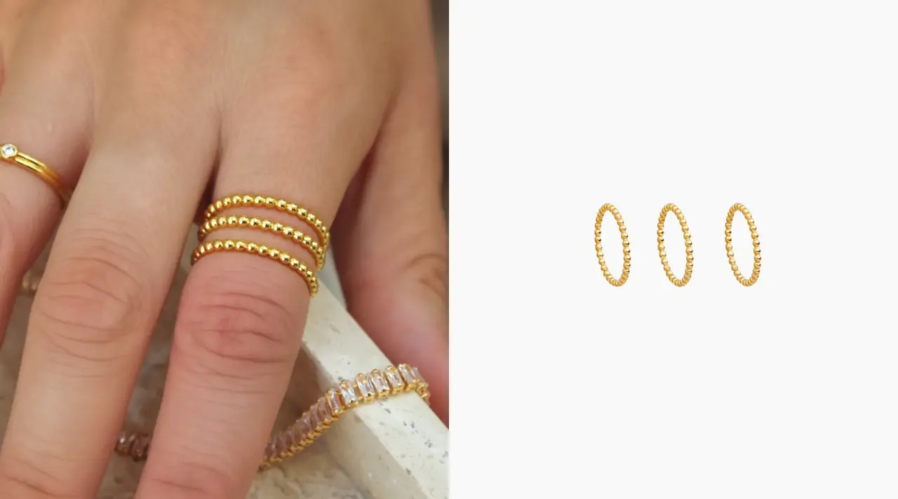 gold earrings for women demi stacking ring