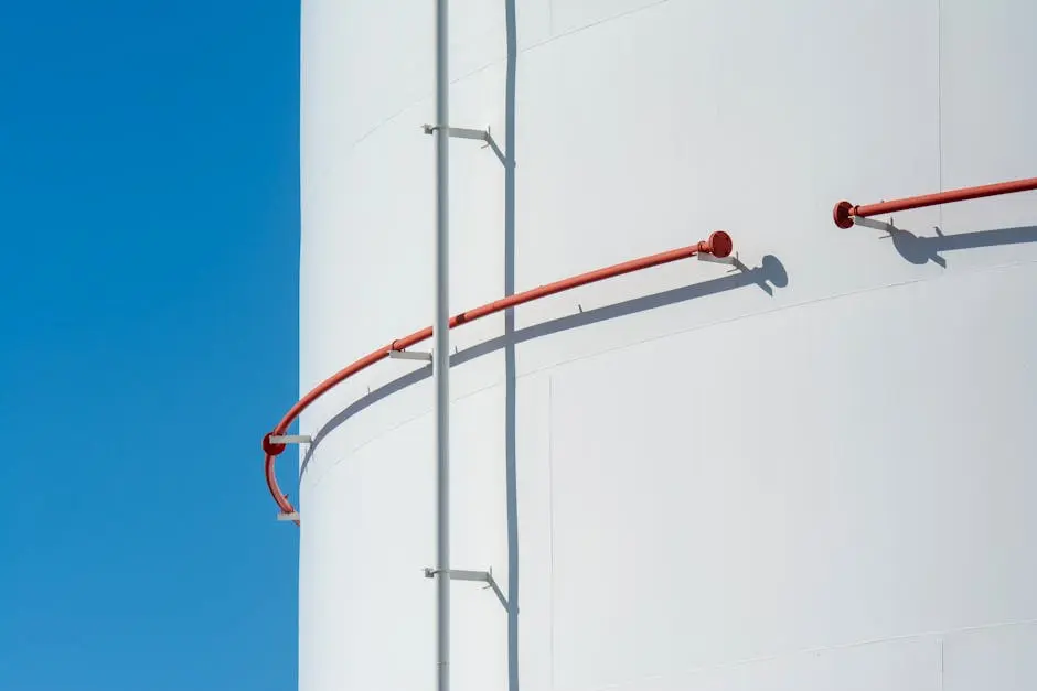 Minimalist Industrial Structure with Red Duct