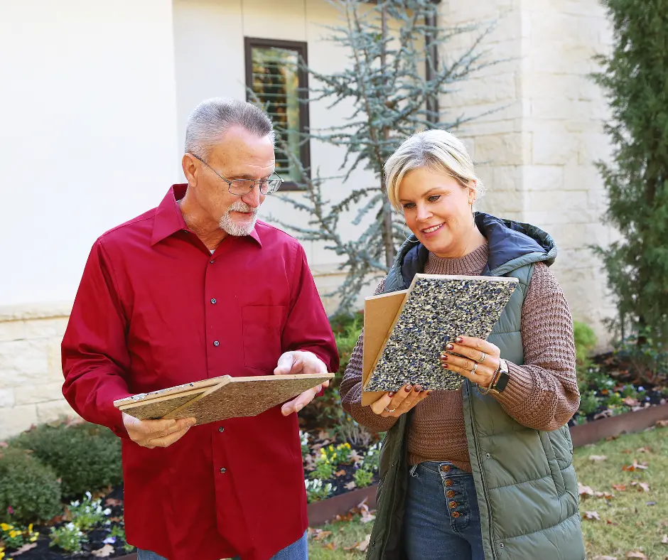 customer and ACES expert reviewing color samples