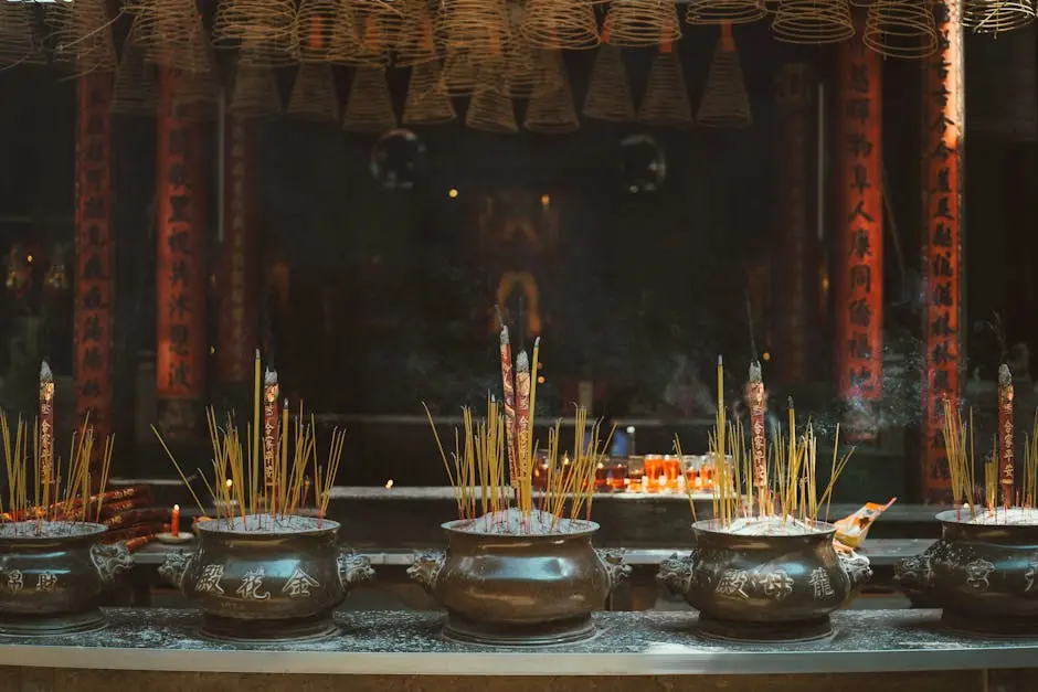 Incense Burners in Buddhist Temple