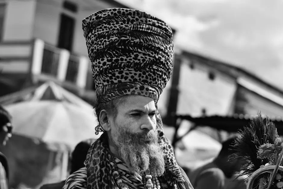 Man in Traditional Hat