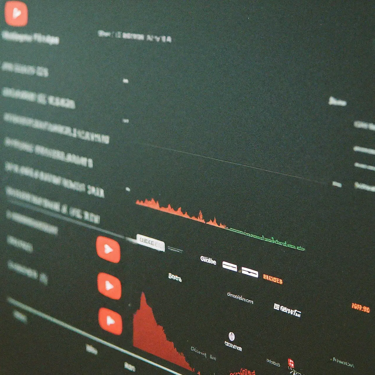 A YouTube analytics dashboard with rising view counts. 35mm stock photo