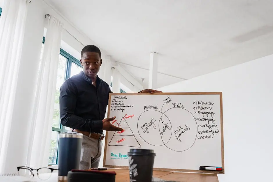 Man in Black Long Sleeves Discussing About Finances