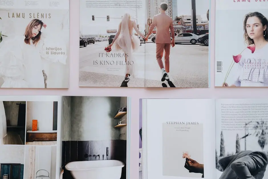 Explore various elegant magazine layouts, showcasing fashion, design, and more, perfect for creative inspiration.