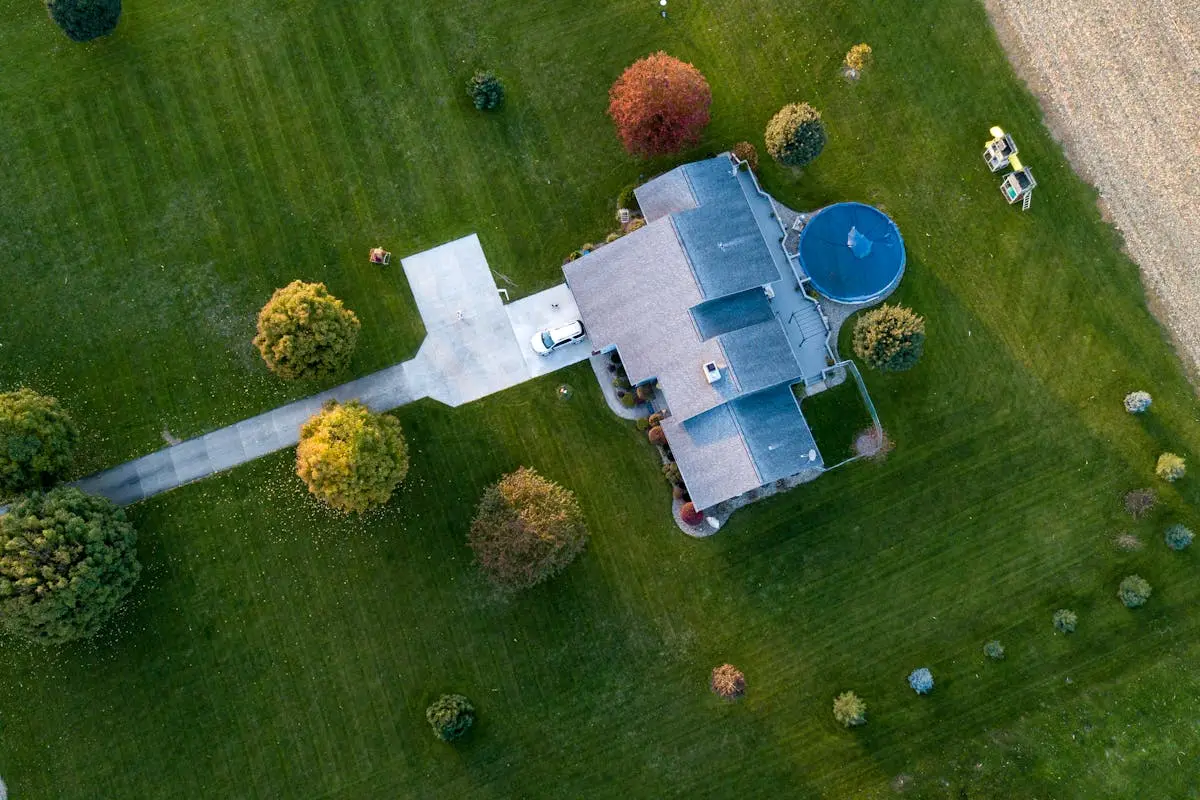 Aerial Photography of Gray House