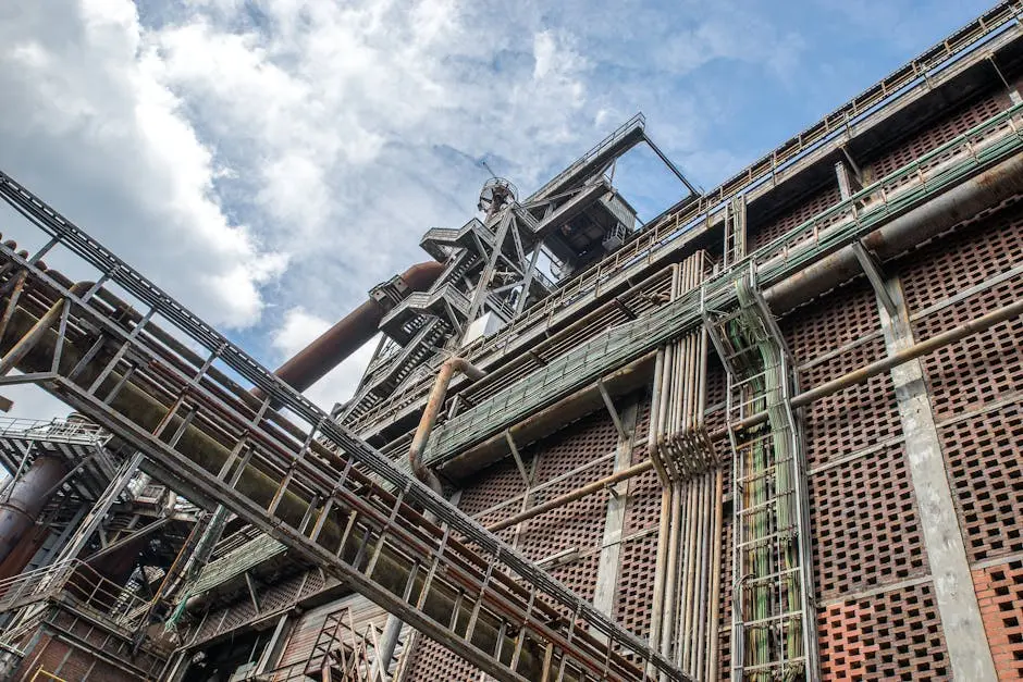 Low Angle Shot of Metal Construction