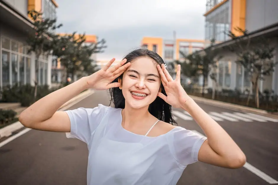 A Woman With Braces