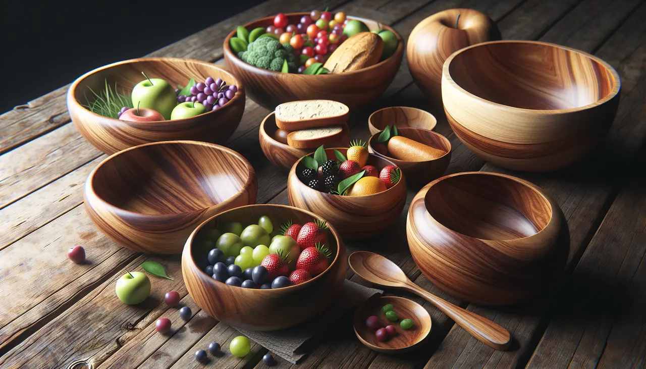 wooden serving bowls