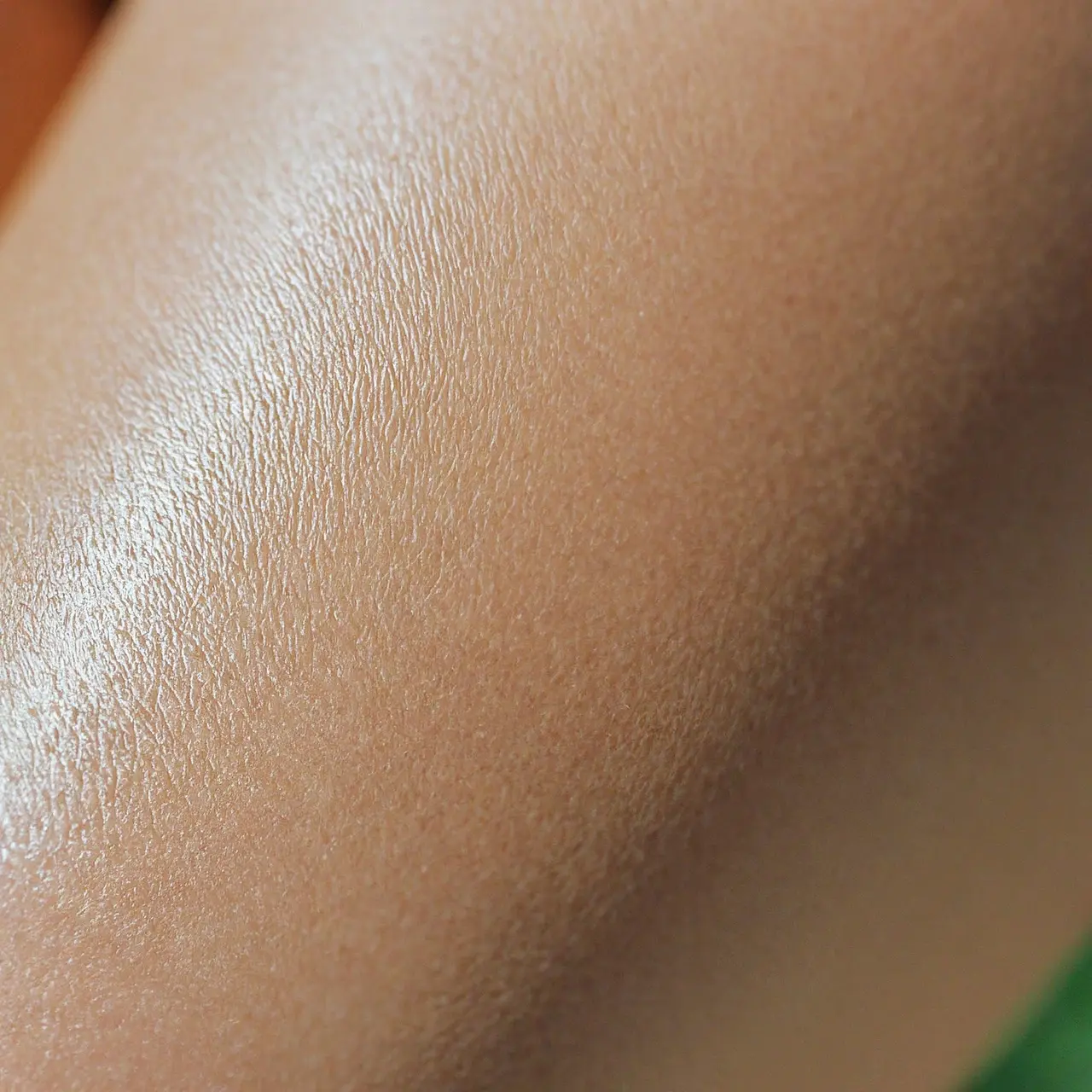 Close-up of a smooth, youthful-looking skin texture. 35mm stock photo