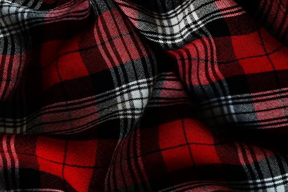 Close-Up Shot of a Plaid Textile