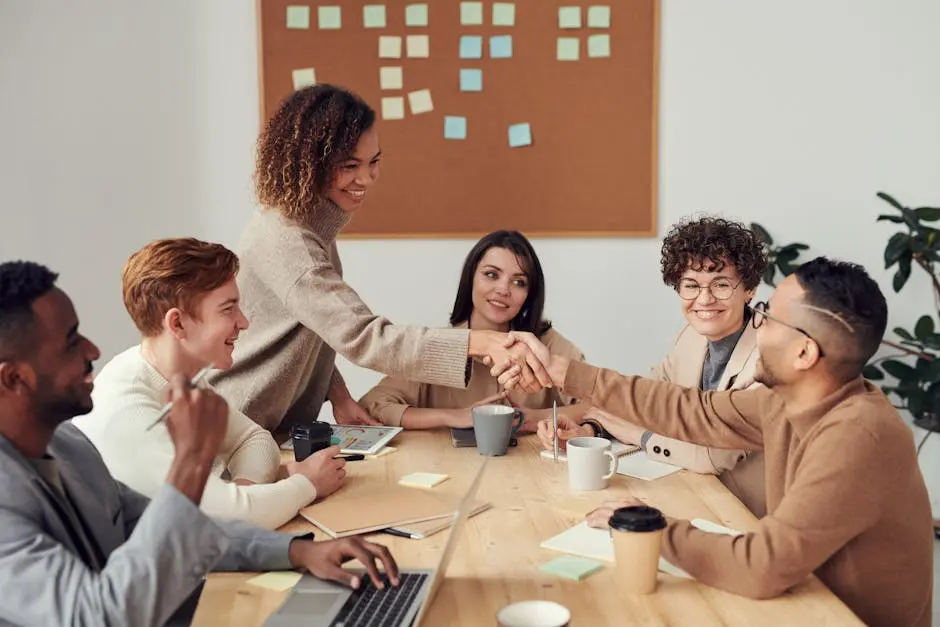 Colleagues Shaking each other’s Hands