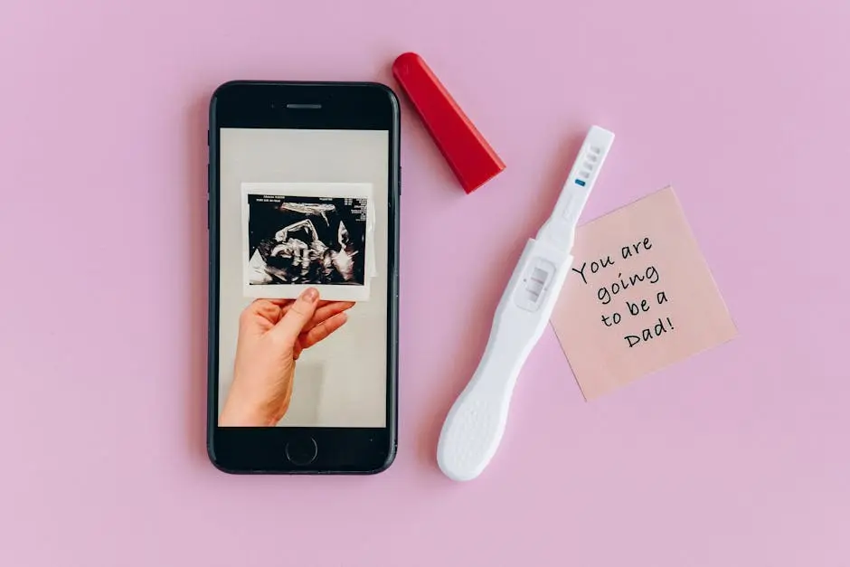 White and Pink Pregnancy Test Kit