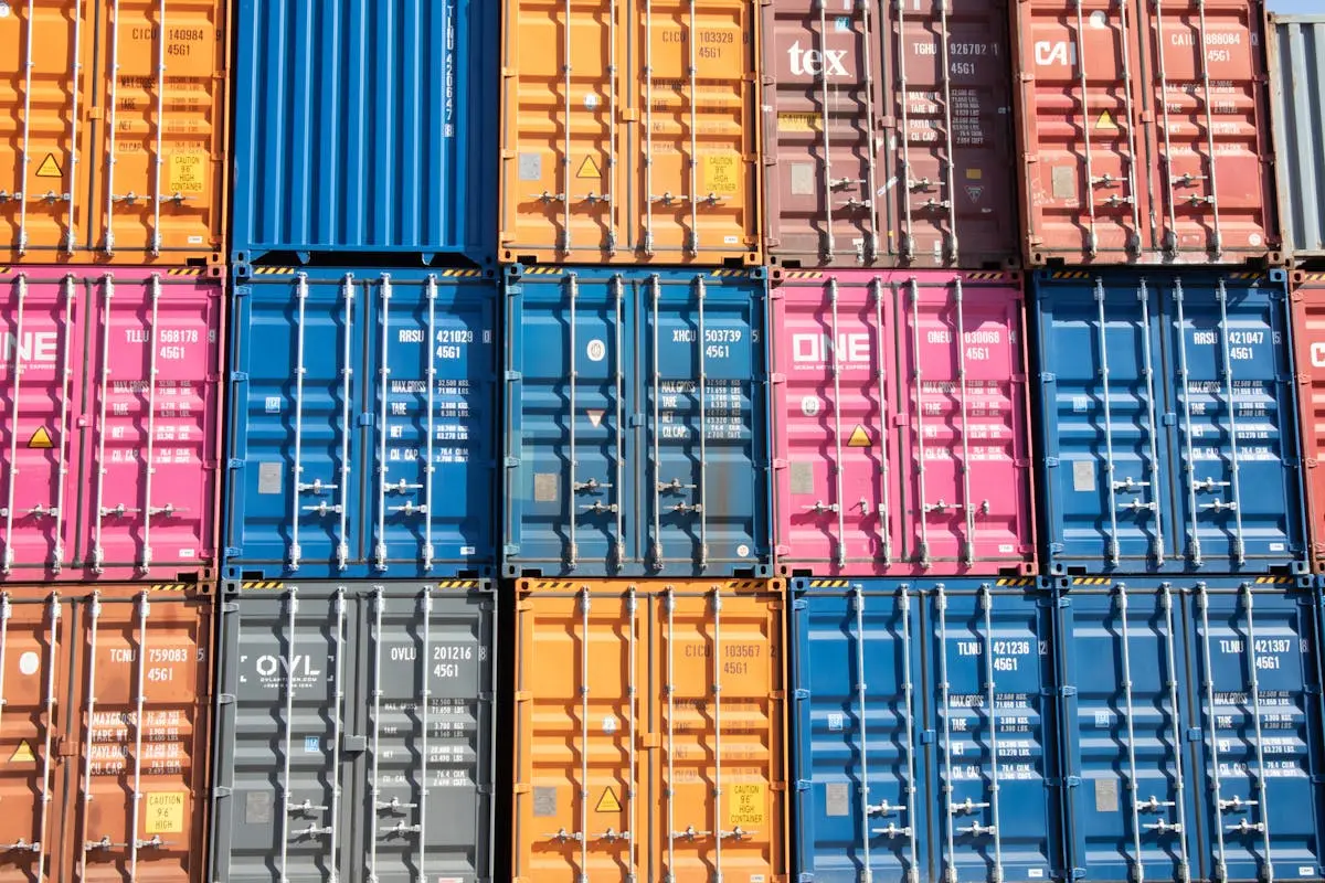 Photo of Multicolored Shipping Containers