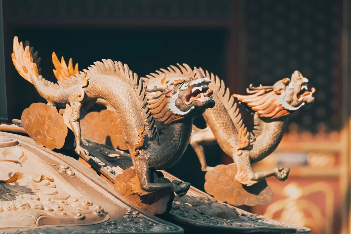 Sculptures of Japanese Dragons