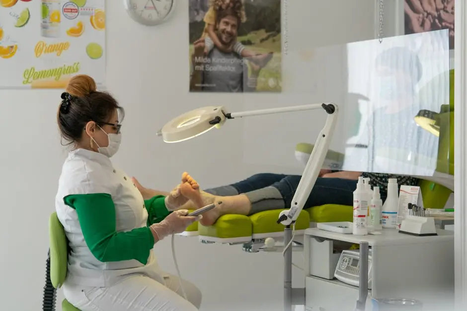 Woman on a Procedure in a Clinic