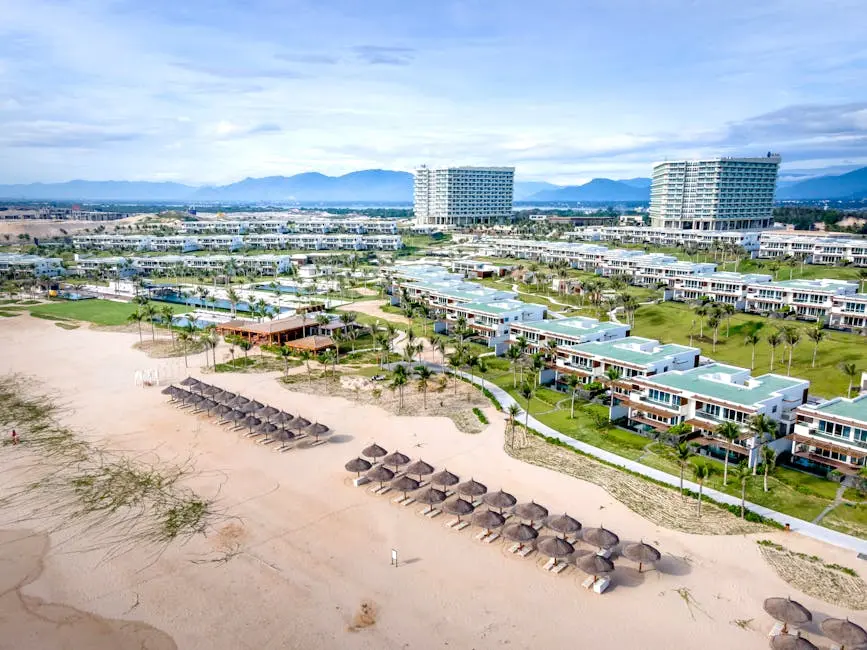 Drone Shot of a Modern Resort